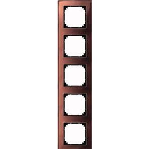 Thumbnail - Merten, Zubehör Schalterprogramm, Rahmen 5f mahag glz M-PLAN Glas f.GEB-K 489515