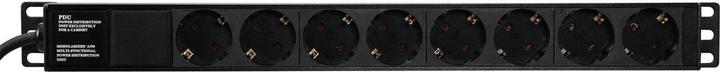 Actual product image Eurolite R19-8 19 inch power distributor 8-way 1 U (8x, 2.70 m)