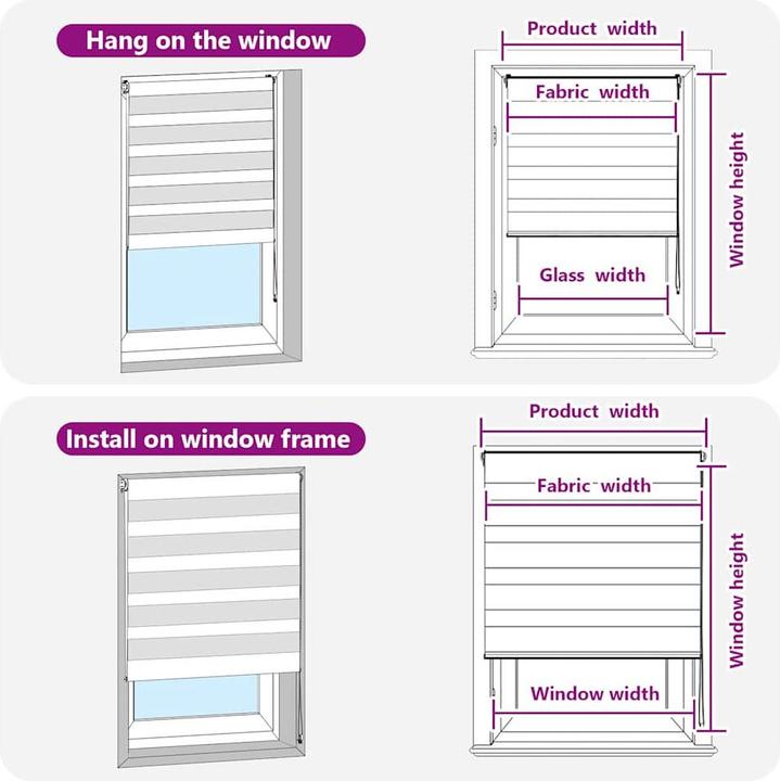 Produktbild vidaXL Zebra-Jalousie (145 x 100 cm)