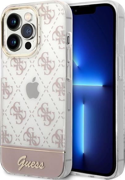 Produktbild Guess GUHCP14LHG4MHP iPhone 14 Pro 6,1" różowy/pink hardcase 4G Pattern Script (Apple iPhone 14 Pro)