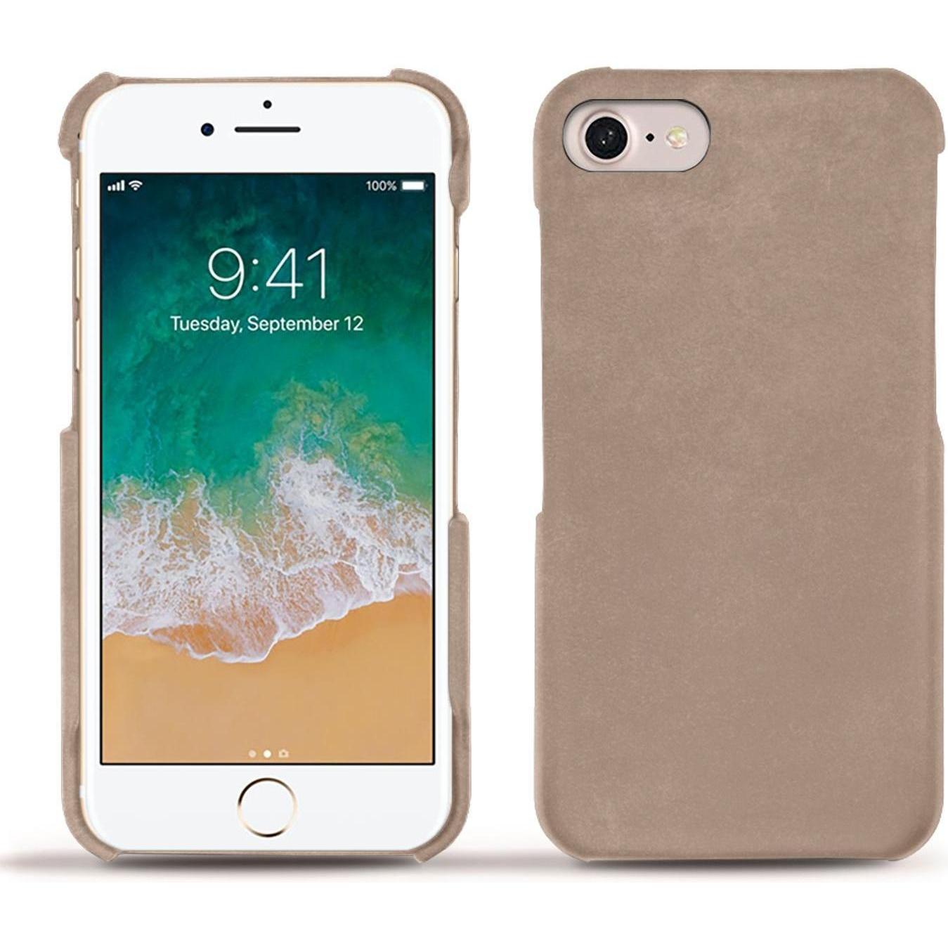Noreve Lederschutzhülle (Apple iPhone 7), Smartphone Hülle, Beige