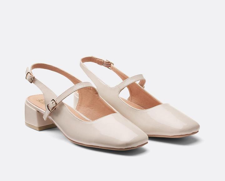 Produktbild La Redoute Collections Sling-Ballerinas mit kleinem Absatz (41)