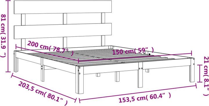 Image du produit vidaXL Bettgestell (150 x 200 cm)