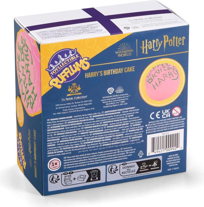 Actual product image Noble Collection Fantastic Beasts Squishy anti-stress figure Pufflums Harry Potter Birthday Cake 14 cm