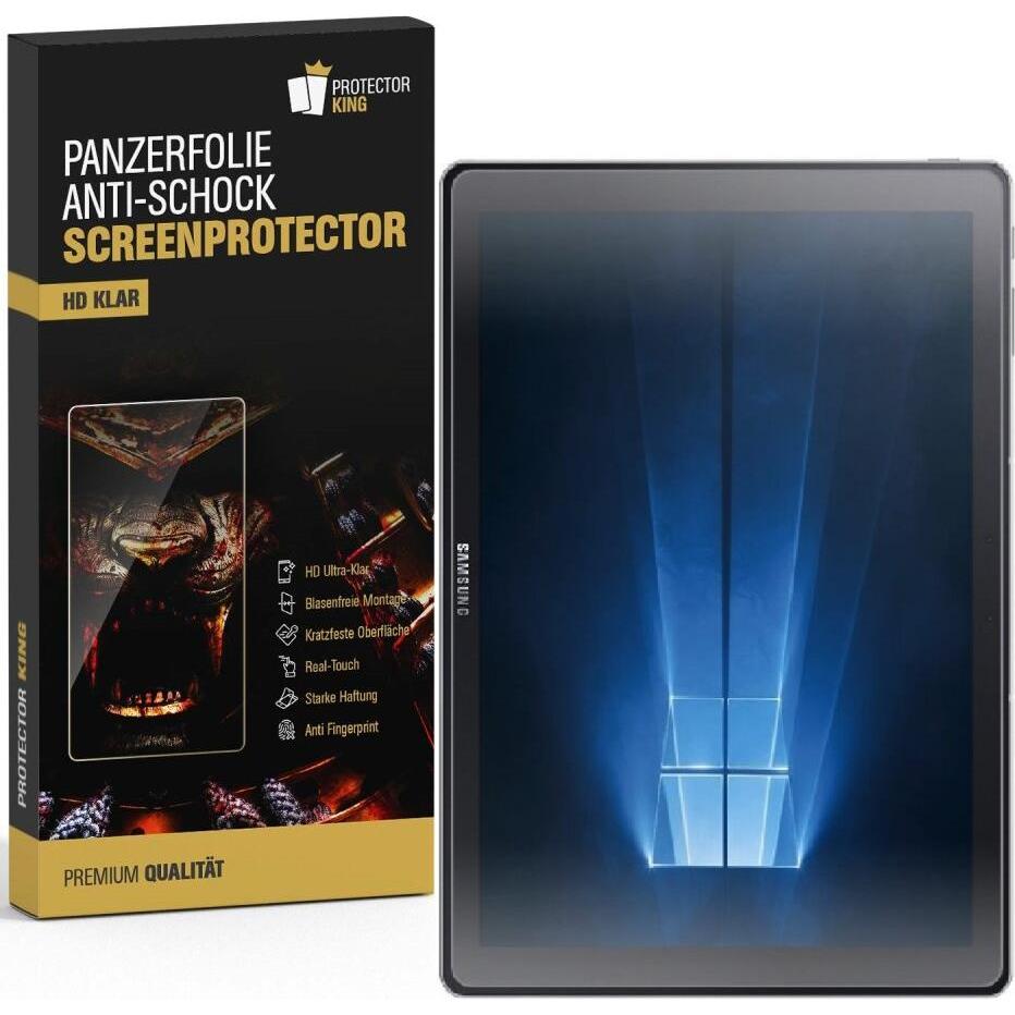Protectorking 1x Panzerfolie Anti-Shock HD Klar (1 Stück, Galaxy Tab Pro S), Tablet Schutzfolie