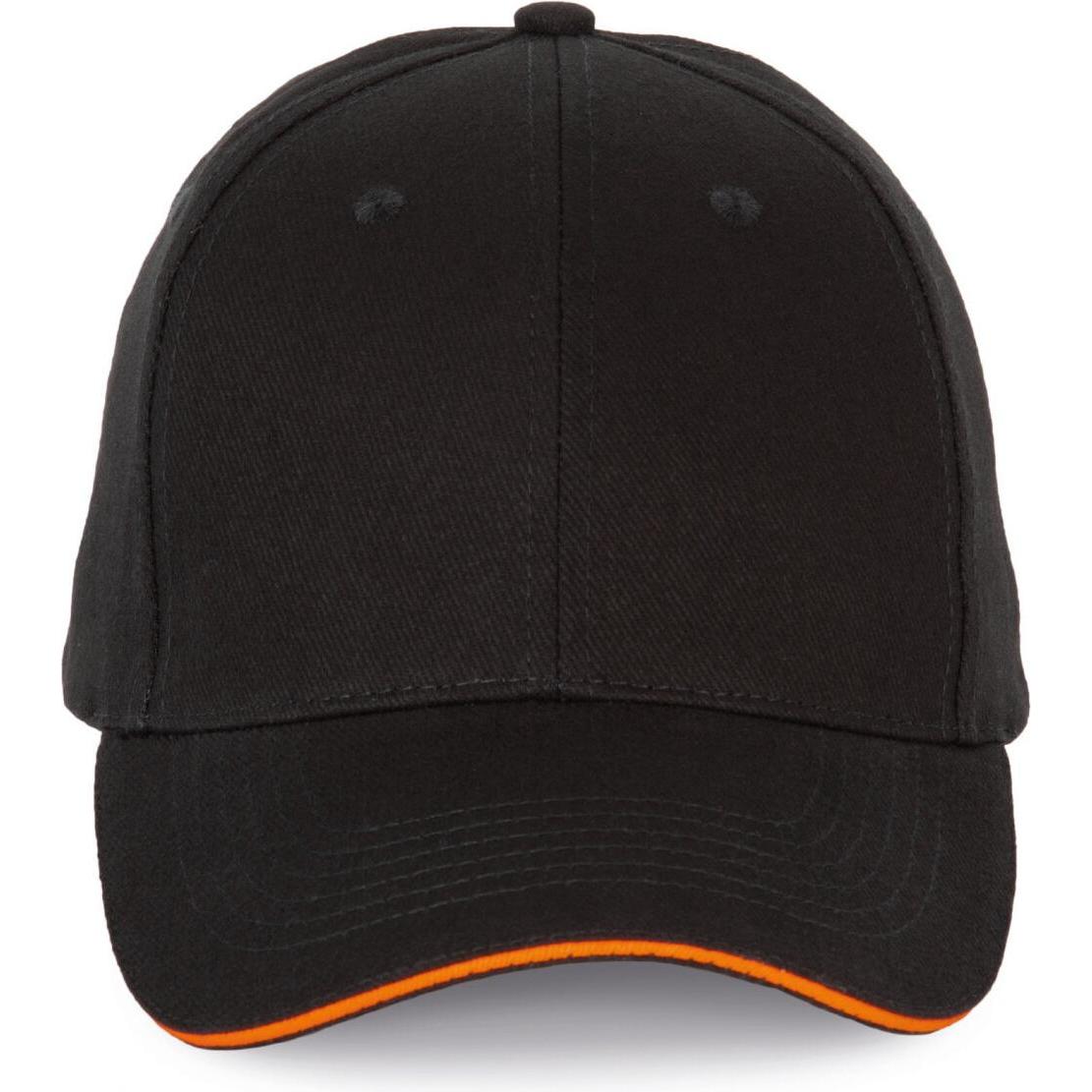 K-up, Cap, Kappe, Orange, Schwarz, (One Size)