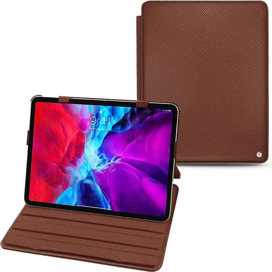 Noreve Lederschutzhülle horizontal (iPad Pro 12.9 2020 (4. Gen)), Tablet Hülle, Braun