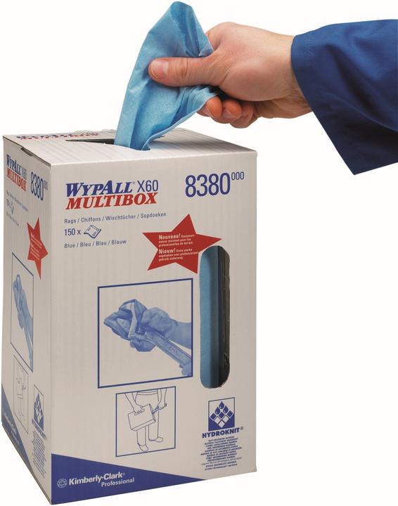 Actual product image Wypall Wipe X-60, made of hydroknit material, 150 wipes, 1-ply (1 pcs.)