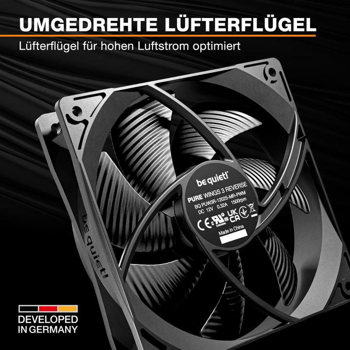 Actual product image be quiet! Pure Wings 3 Reverse 3-Pack (120 mm, 3x)