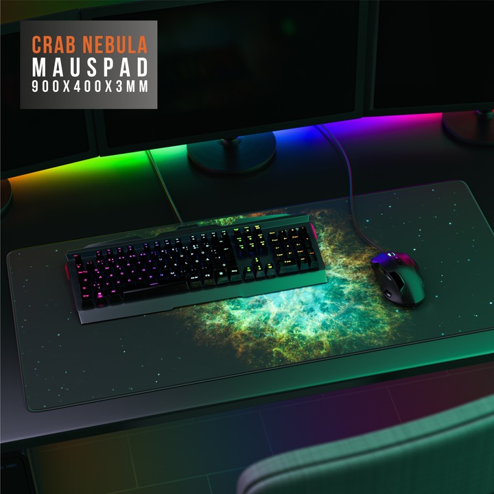 Produktbild CSL Gaming Mauspad, XXL Mausmatte 900 x 400mm, Präzision & Geschwindigkeit, Galaxie (XXL)