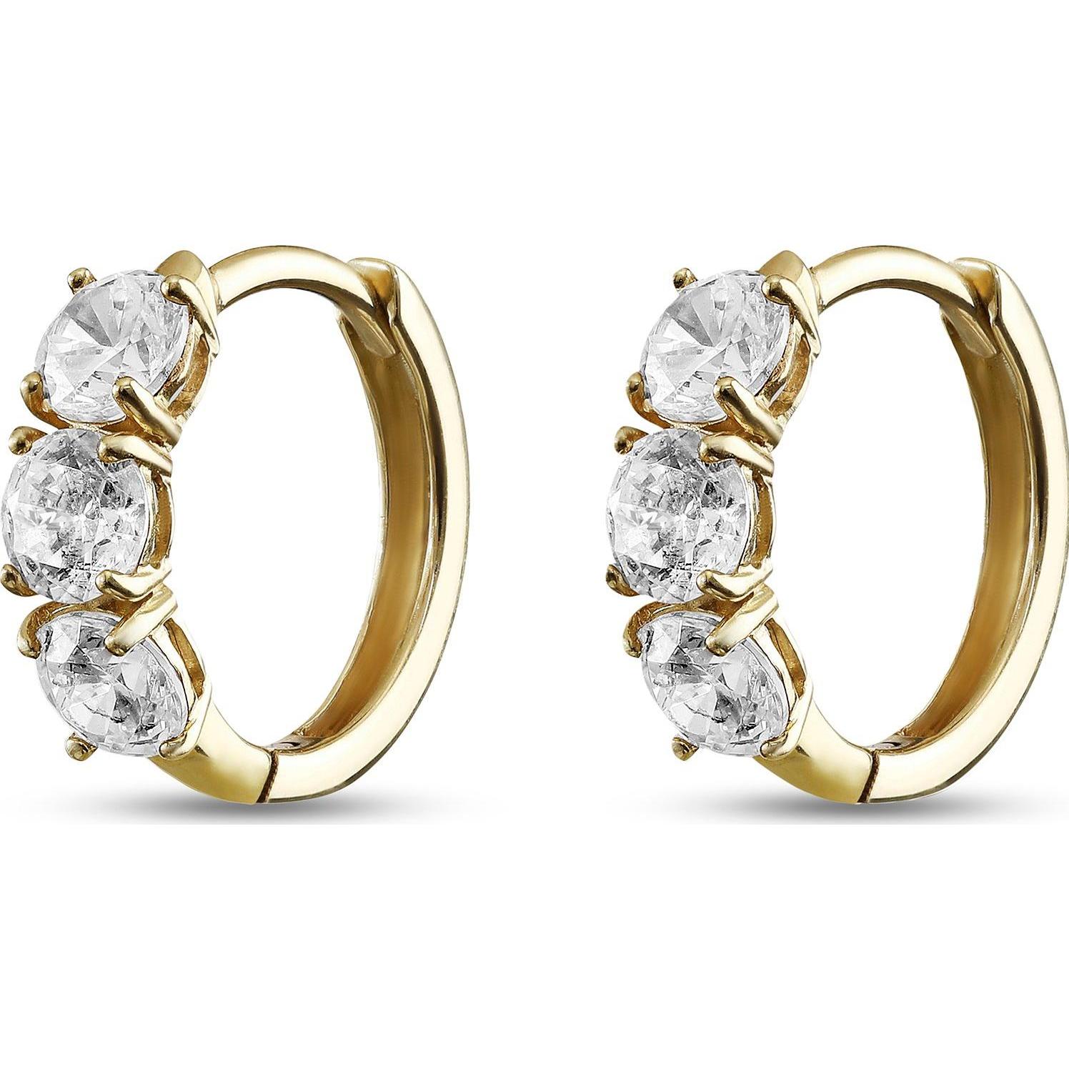 Favs, Ohrringe, Creolen, (375er Gelbgold)