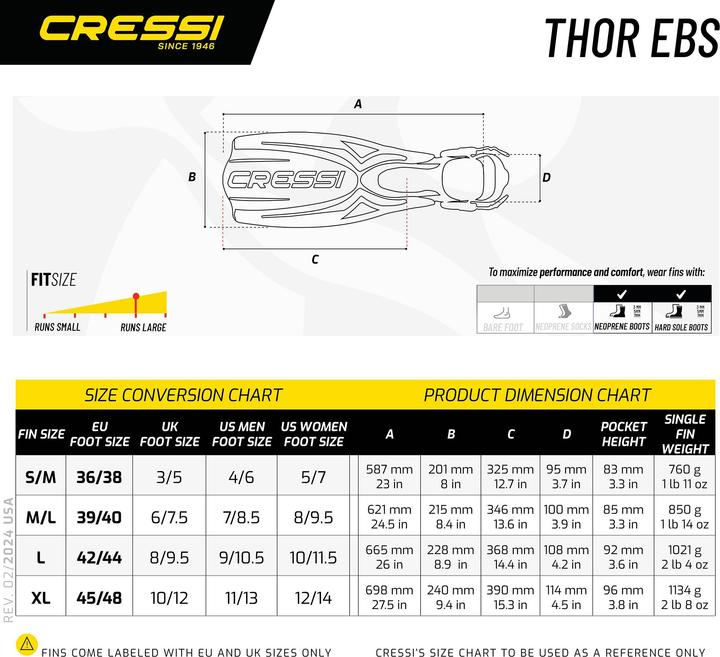 Actual product image Cressi Thor Ebs Fins (XL)