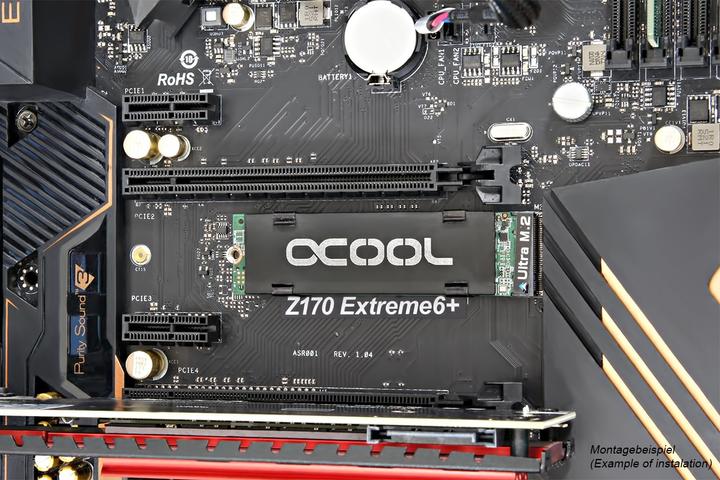 Produktbild Alphacool HDX - M.2 SSD M01 - 80mm - Schwarz