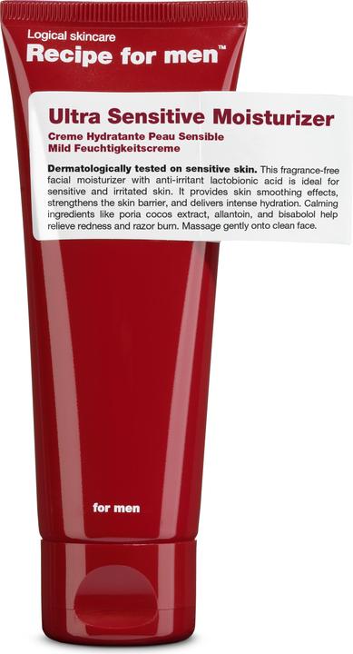 Actual product image Recipe for men Ultra Sensitive Moisturizer (75 ml, 24h cream)