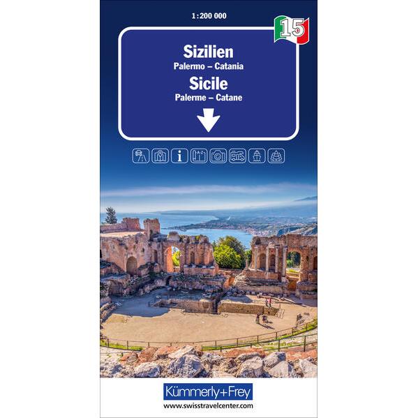 Sizilien Nr. 15 Regionalkarte Italien, Landkarte