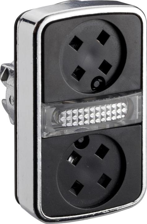 Image du produit Schneider Electric Bouton-poussoir lumineux double plat/plat Ř22 ZB4BW7A9