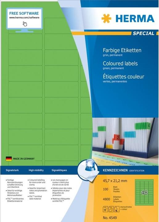 Immagine prodotto HERMA Etichette colorate A4