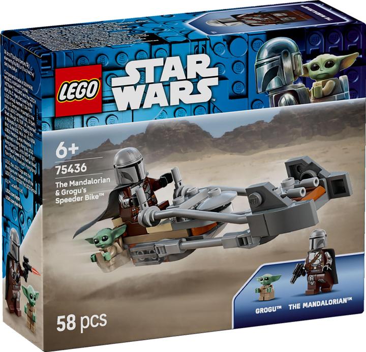 Produktbild LEGO Der Mandalorianer und Grogu auf ihrem Speeder Bike (75436, LEGO Star Wars)