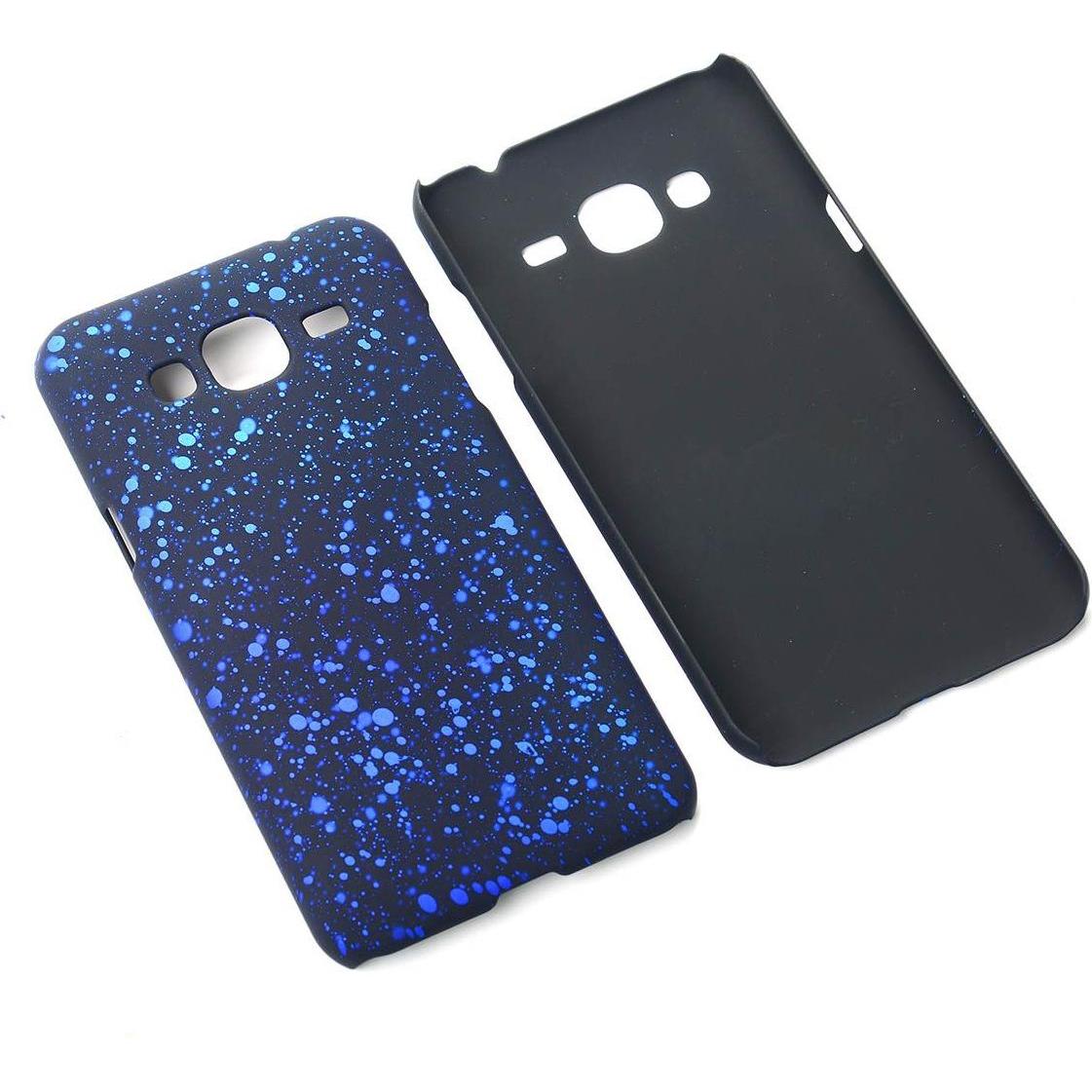 König Design Handy Hülle Schutz Case Bumper Etuis für Samsung Galaxy J3 3D Sterne Blau (Samsung Galaxy J3 (2016)), Smart...