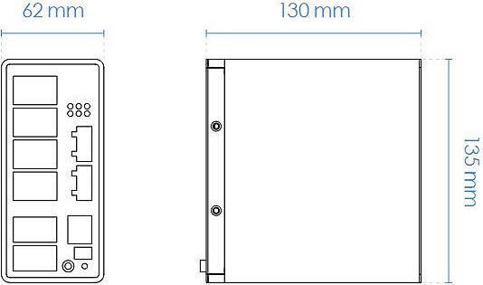 Actual product image Vivotek AW-IHT-1271 VivoCam L2+ Industrial Switch, PoE, L2+ Management, 240W (12 ports)