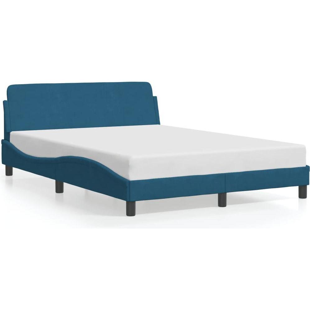 VidaXL, Bett, Bettgestell mit Kopfteil Samt (140 x 190 cm)