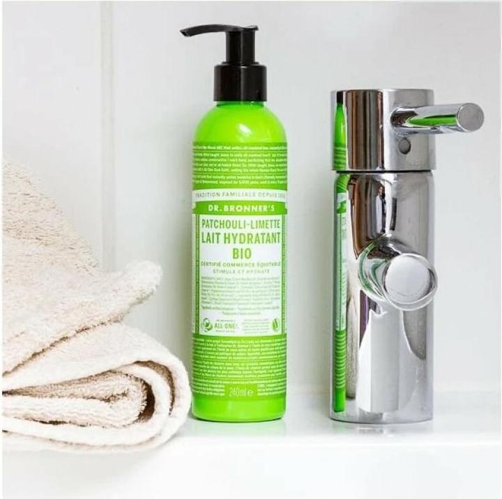 Actual product image Dr. Bronner's Organic Body Lotion Patchouli Lime 240 ml (Body lotion, 240 ml)