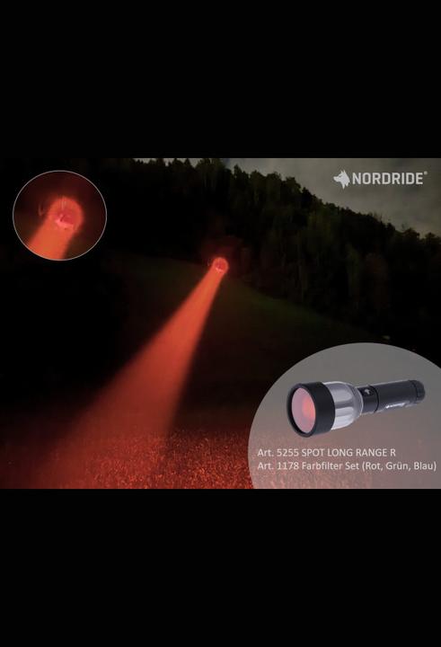 Produktbild Nordride Taschenlampe LED Spot Long Range R, 1100 Lumen, IP65, USB-C (21.90 cm, 1100 lm)
