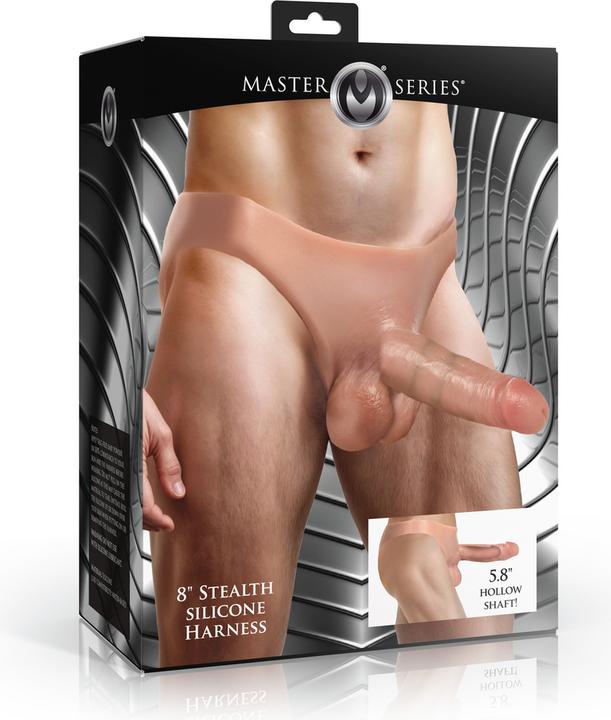 Image du produit XR Brands Stealth Hollow Silicone Strap-On Harness - 8 / 20 cm
