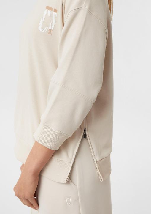 Produktbild Comma Sweatshirt Sweater mit Artwork und seitlichen Reissverschlüssen (42)