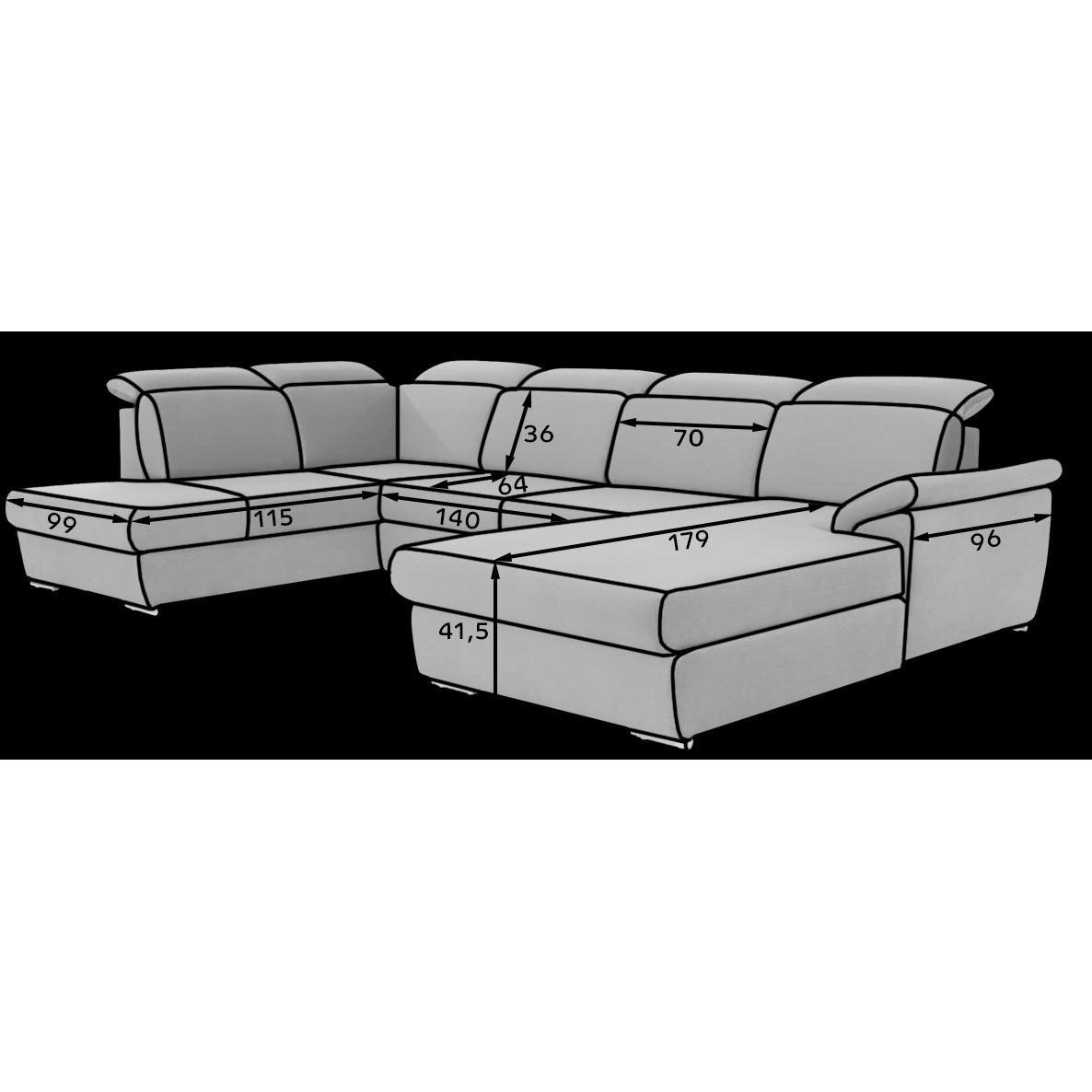 Thumbnail - ELTAP, Sofa, Evanell (Wohnlandschaft, 5-Sitzer, Bettsofa)