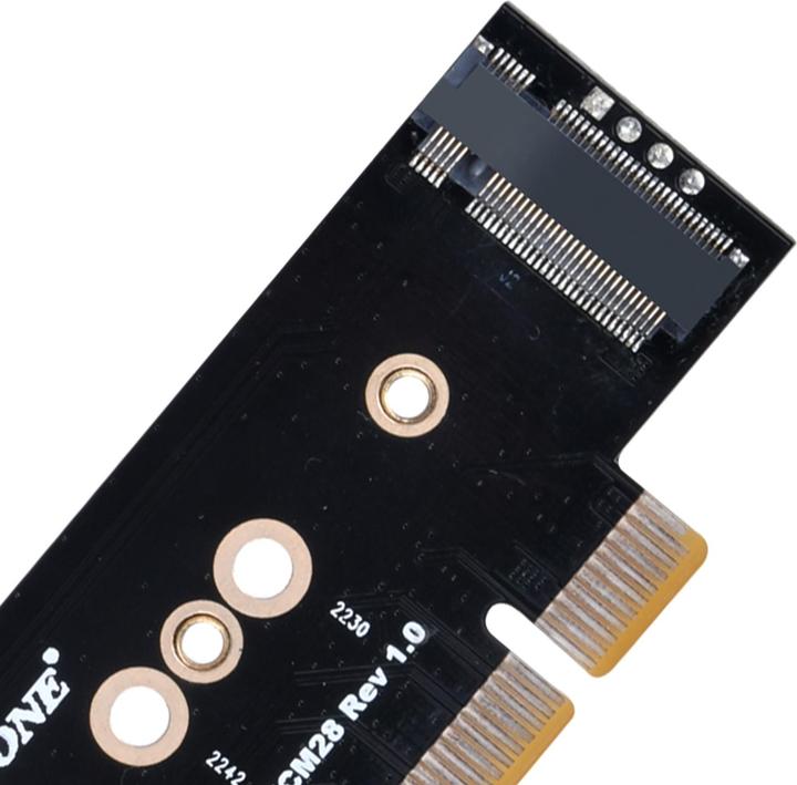 Image du produit Silverstone SST-ECM28 - 1x NVMe + 1x SATA M.2 SSD vers PCI-E x4 1HE carte d'adaptation