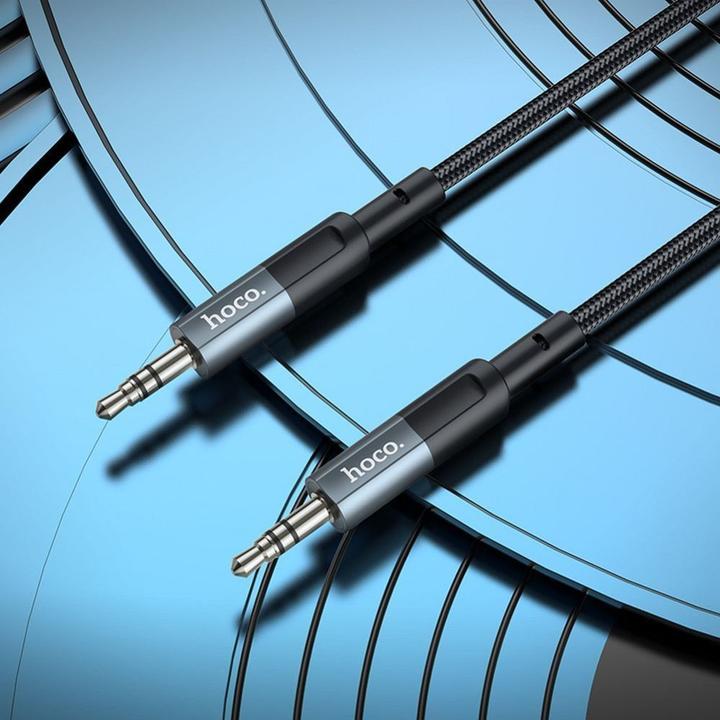 Actual product image Hoco 3.5mm to 3.5mm Audio Kabel UPA23, 1m, Grau (1 m, AUX cable)
