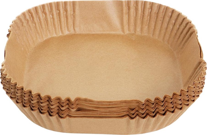 Actual product image Stock Scandinavian Collection - Airfryer paper moulds, square - 100 pcs