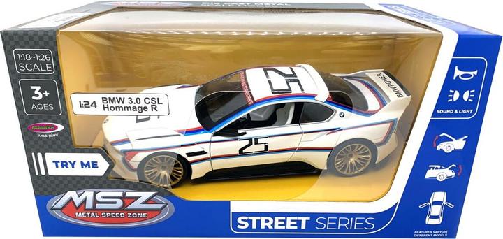 Actual product image BMW 3.0 CSL Hommage R Diecast 1:24 weiss inkl. Knopfzellen