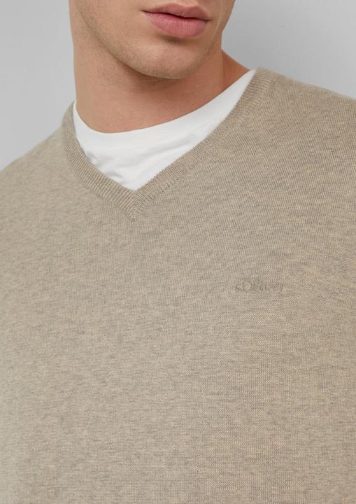 Produktbild S.Oliver Strickpullover Strickpullover mit Logo-Stickerei (L)