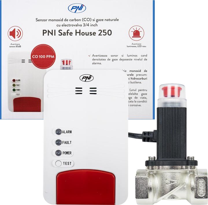 Produktbild PNI Safe House Dual Gas 250-Paket mit Sensoren für 2 Arten von Kohlenmonoxidgas (CO) und Erdgas und