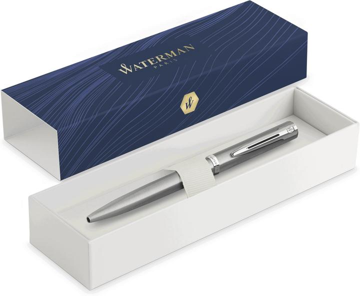 Actual product image Waterman Kugelschreiber IMPRESSION Stainless SteelCT M Blau Geschenkbox (Blue)