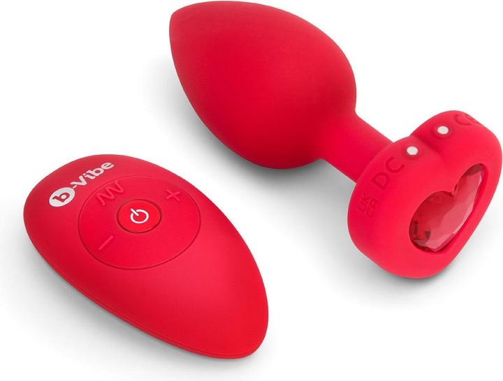 Produktbild Earthly Body B-Vibe - Vibrating Heart Plug M/L Red