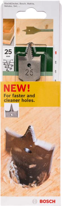 Actual product image Bosch Zubehör Self Cut flat milling drill, hexagonal D= 25.0 mm L= 152 mm (25 mm)