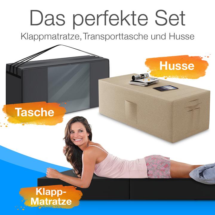 Actual product image Bestschlaf Klappmatratze inkl. Husse & Transporttasche (120 x 195 cm, Foam core)