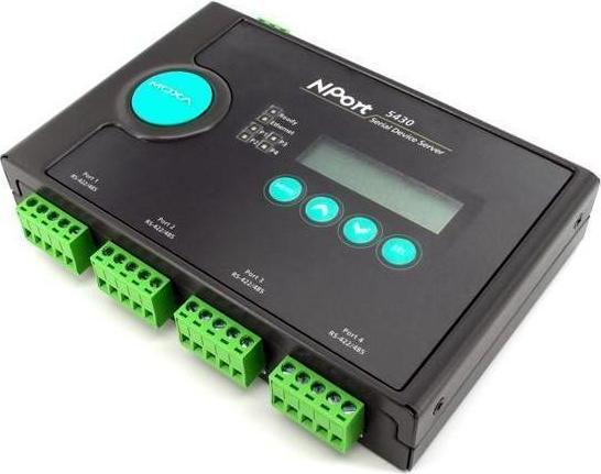 Produktbild Moxa NPORT 5430 W/ ADAPTER - Serieller 4-Port RS-422485-Geräteserver ohne Adapter