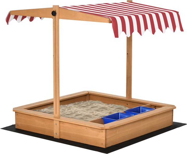 Image du produit Outsunny Bac à sable avec toit réglable en hauteur
