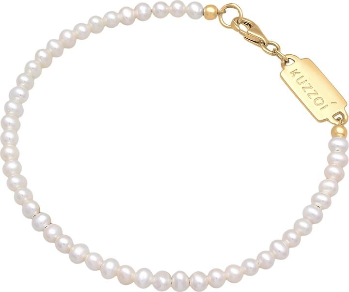 Immagine prodotto Kuzzoi Bracciale Perle d'acqua dolce Classico Semplice Argento 925 (21 cm, Argento 925, Perle coltivate d'acqua dolce, Acciaio inossidabile)