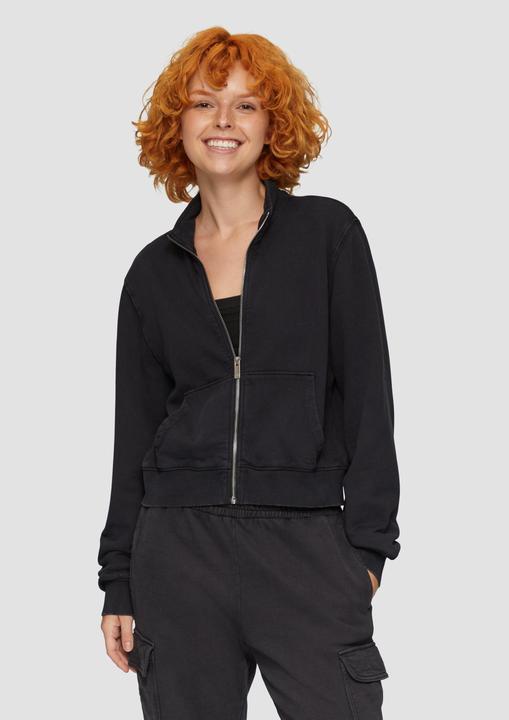 Produktbild s.Oliver Sweatshirt Verkürzte Sweatshirt-Jacke mit Waschung (S)