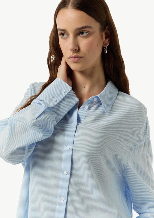 Produktbild Comma Bluse Gestreifte Longbluse im Loose Fit (34)