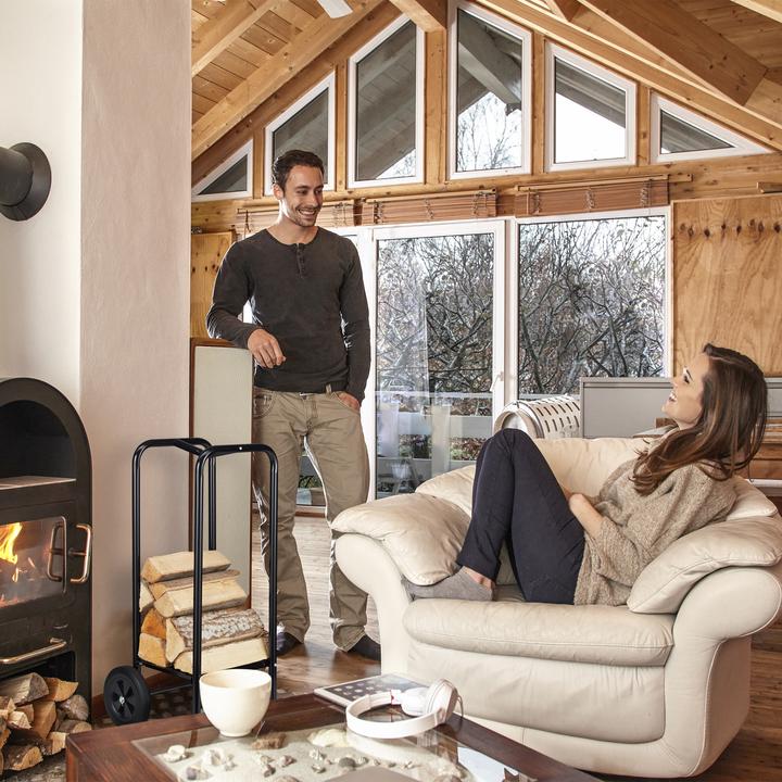 Immagine prodotto Relaxdays Carrello per legna da camino (46 x 39 x 89,5 cm)