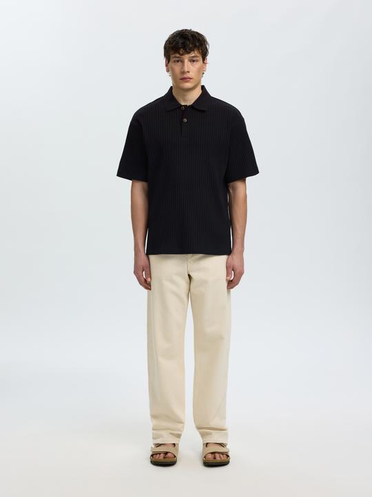 Produktbild Selected Geripptes Relaxed Fit Poloshirt (S)