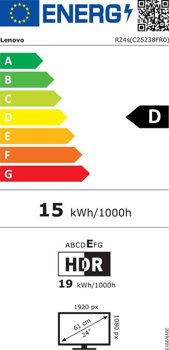 Energie-Label Lenovo Legion R24s (1920 x 1080 Pixel, 23.80")