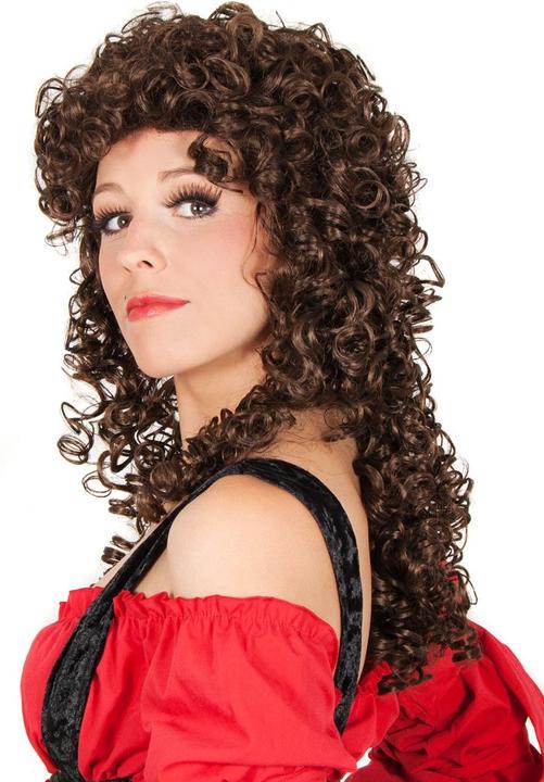 Produktbild Maskworld Gelockte Langhaarperücke braun - Faschingsperücke