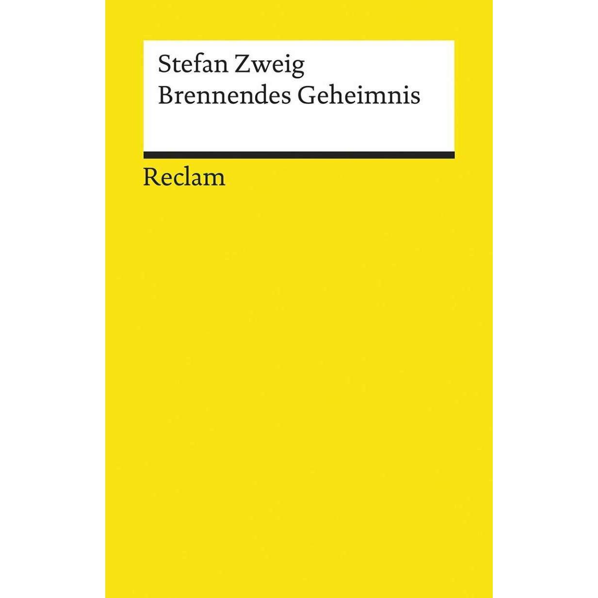 Brennendes Geheimnis, Belletristik von Stefan Zweig